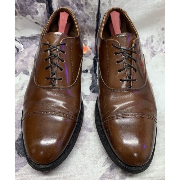 Stafford  Oxford Comfort Plus Dress Shoes Men\'s 11 D/B Brown 608-0709 Leather main image 14